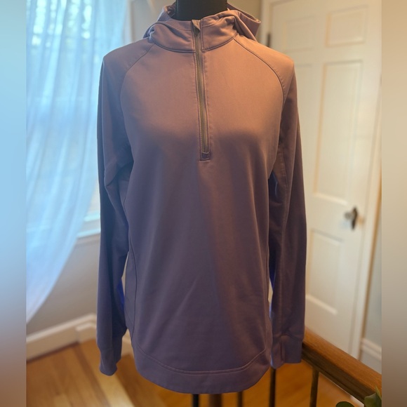 Nike Purple Dri-Fit 1/4 Zip Pullover Hoodie - Picture 1 of 5
